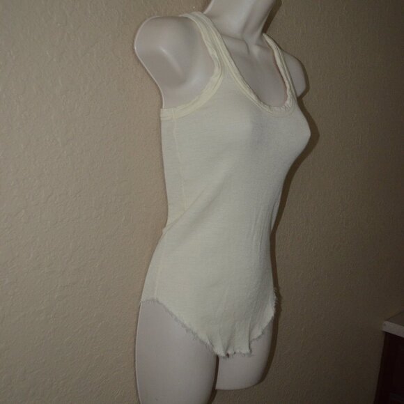 Sz S IRO Jeans Lily Ribbed Wool Cream Tank Top - Picture 4 of 6